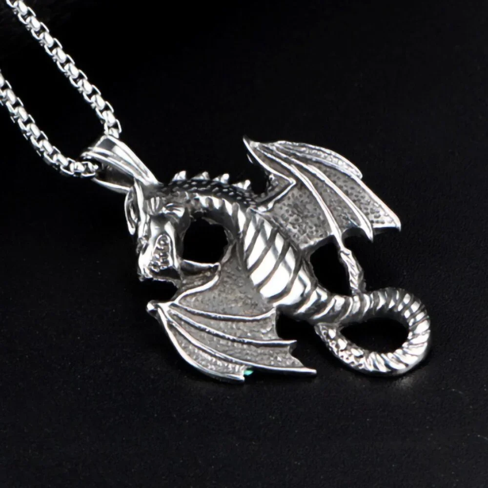 Fashion Flying Dragon Necklace for Men, BL55590014